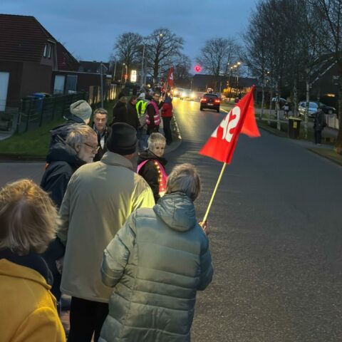 Menschenkette an der Ringstraße